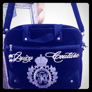 Black Velvet Juciy Couture Laptop Bag